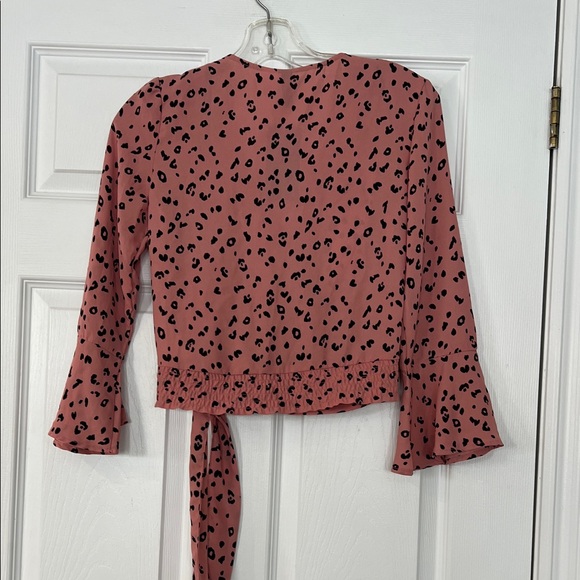 H&M Pink Animal Print Wrap Blouse - Picture 4 of 4